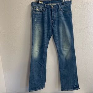 Abercrombie and Fitch Baxter low rise slim boot button fly jeans size 30/30
